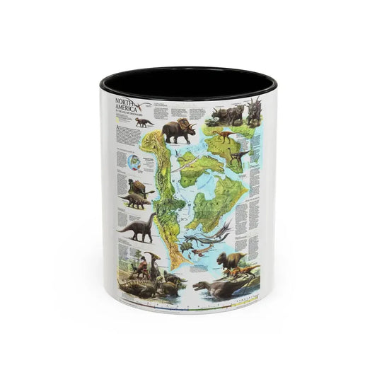 North America - Age of Dinosaurs (1993) (Map) Accent Coffee Mug 11oz Black - Go Mug Yourself