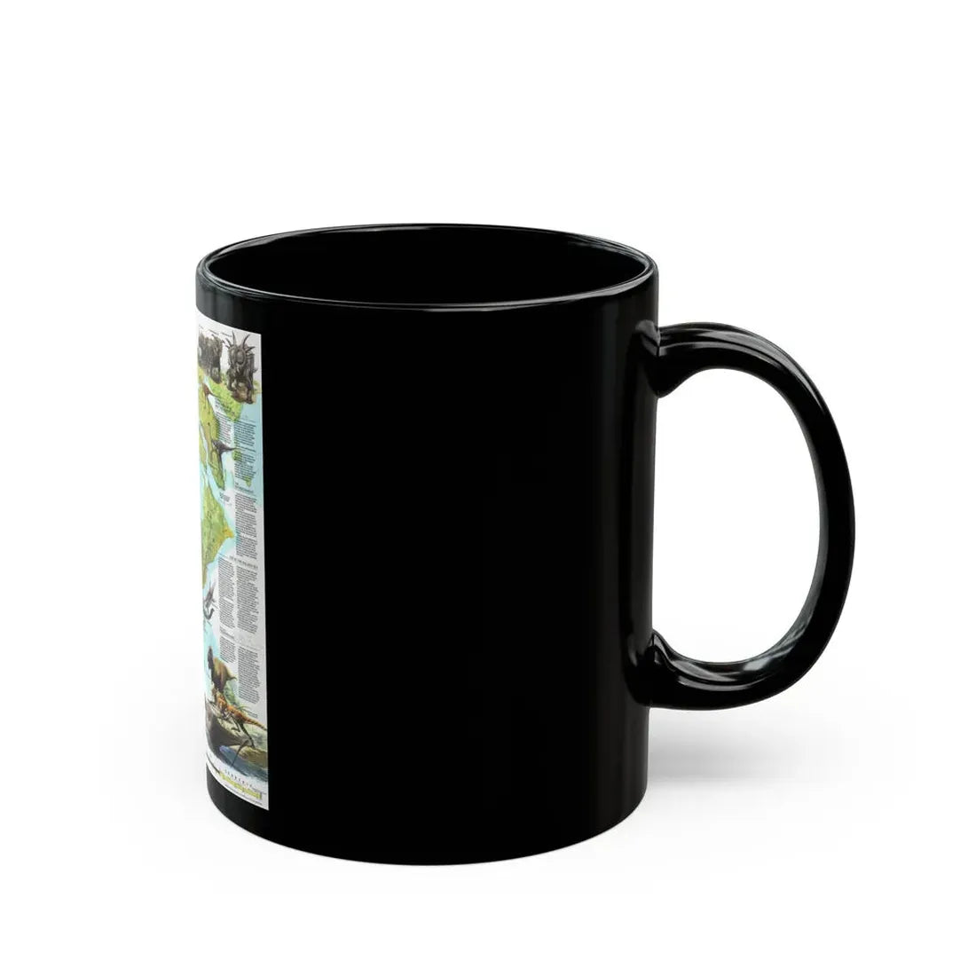 North America - Age of Dinosaurs (1993) (Map) Black Coffee Mug - Go Mug Yourself