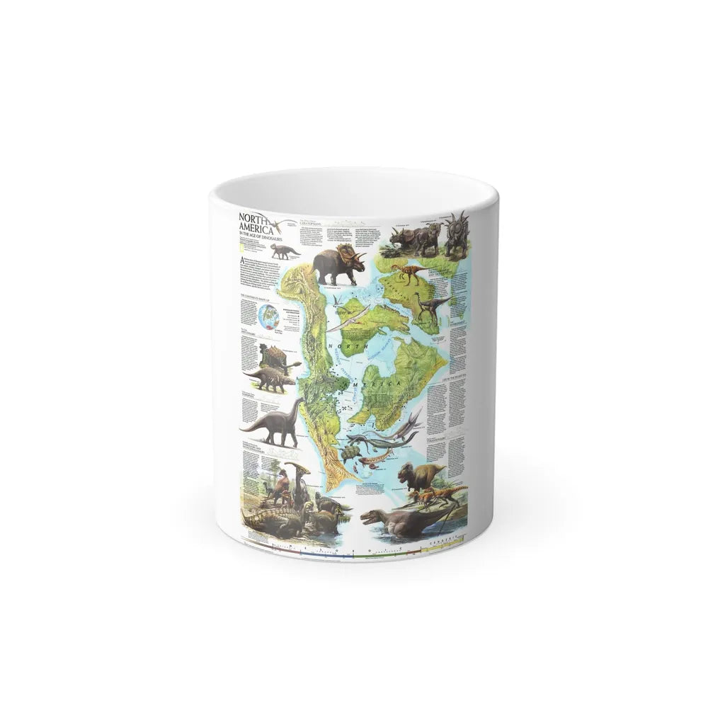 North America - Age of Dinosaurs (1993) (Map) Color Changing Mug 11oz-Go Mug Yourself