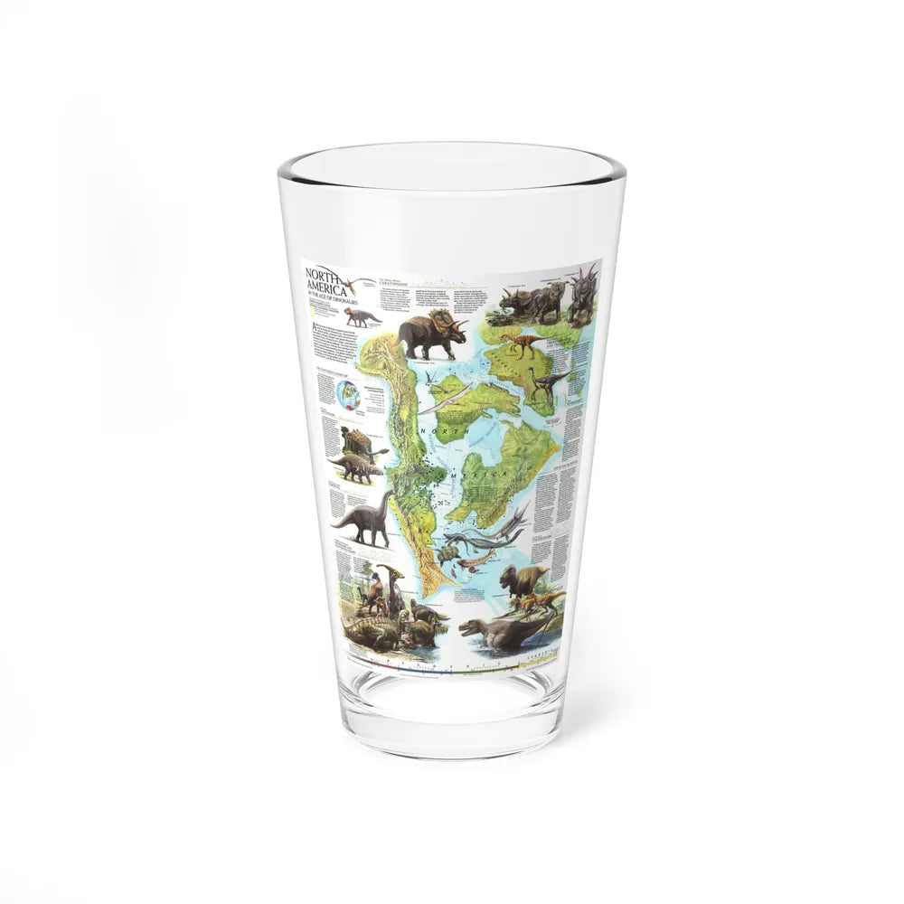 North America - Age of Dinosaurs (1993) (Map) Pint Glass 16oz-16oz-Go Mug Yourself