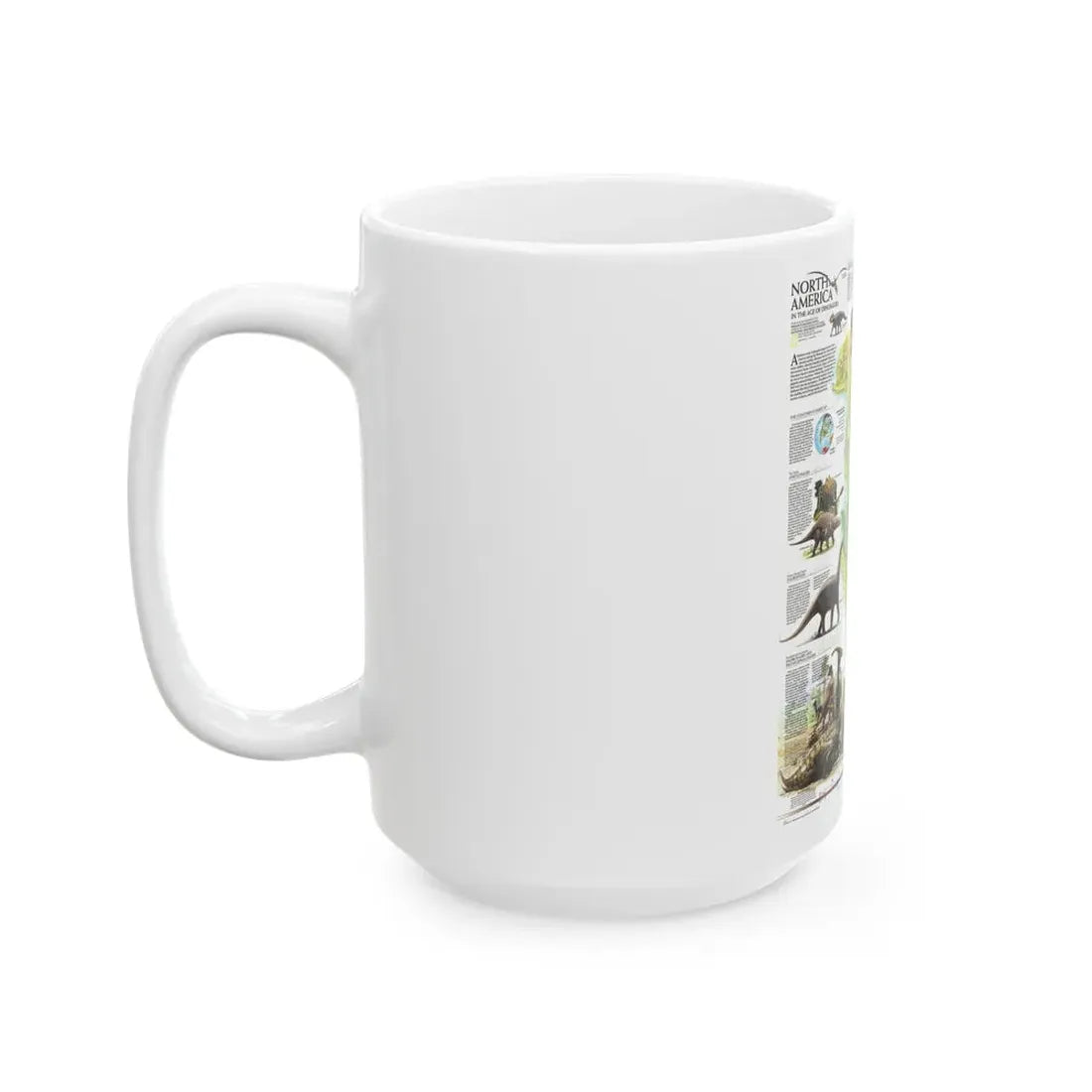 North America - Age of Dinosaurs (1993) (Map) White Coffee Mug - Go Mug Yourself