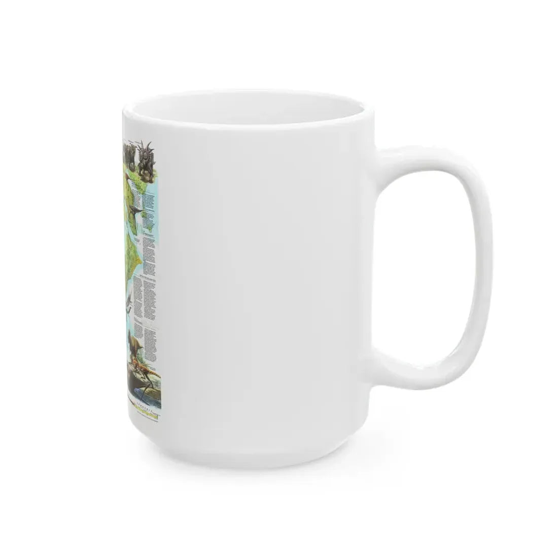 North America - Age of Dinosaurs (1993) (Map) White Coffee Mug - Go Mug Yourself