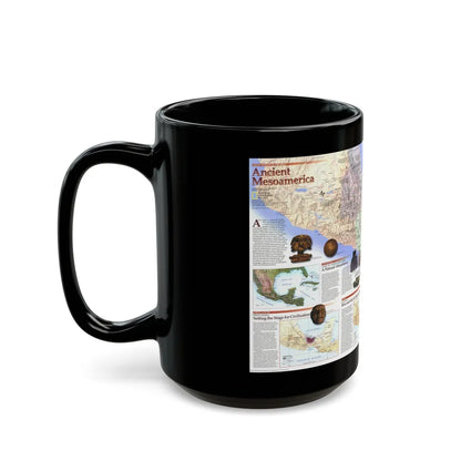 North America - Ancient Mesoamerica (1997) (Map) Black Coffee Mug-Go Mug Yourself