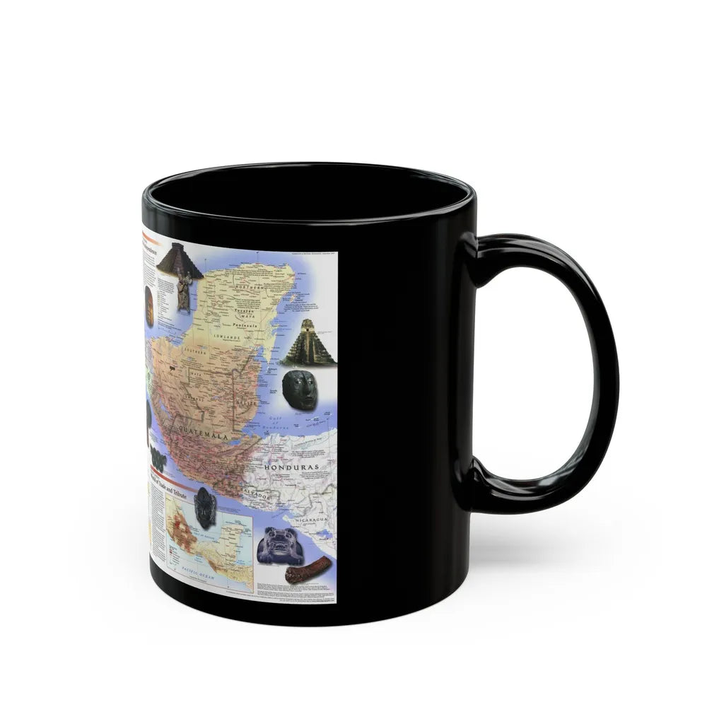 North America - Ancient Mesoamerica (1997) (Map) Black Coffee Mug-Go Mug Yourself