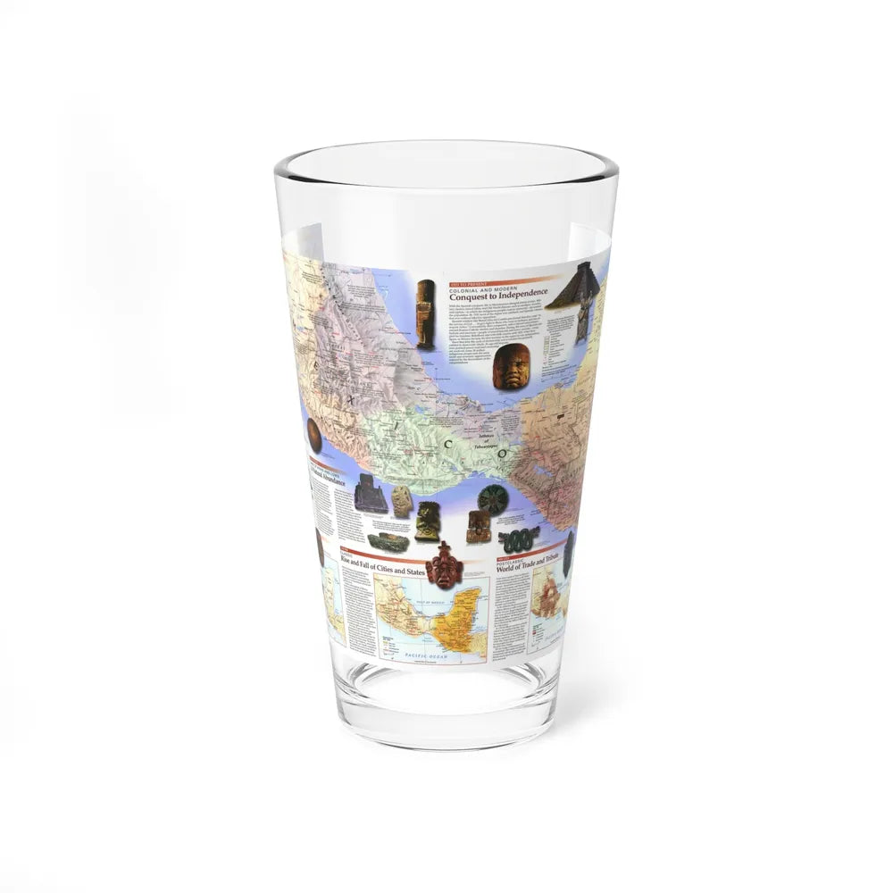 North America - Ancient Mesoamerica (1997) (Map) Pint Glass 16oz-16oz-Go Mug Yourself