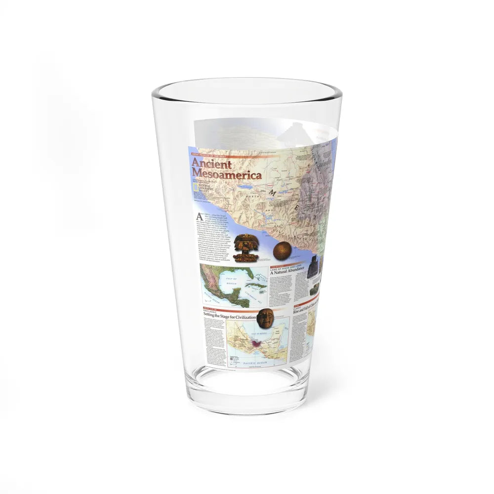 North America - Ancient Mesoamerica (1997) (Map) Pint Glass 16oz-Go Mug Yourself