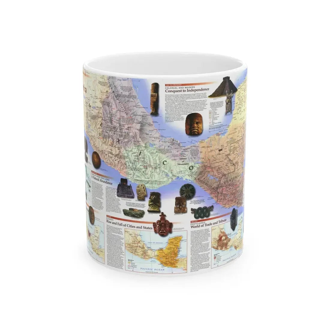 North America - Ancient Mesoamerica (1997) (Map) White Coffee Mug 11oz - Go Mug Yourself