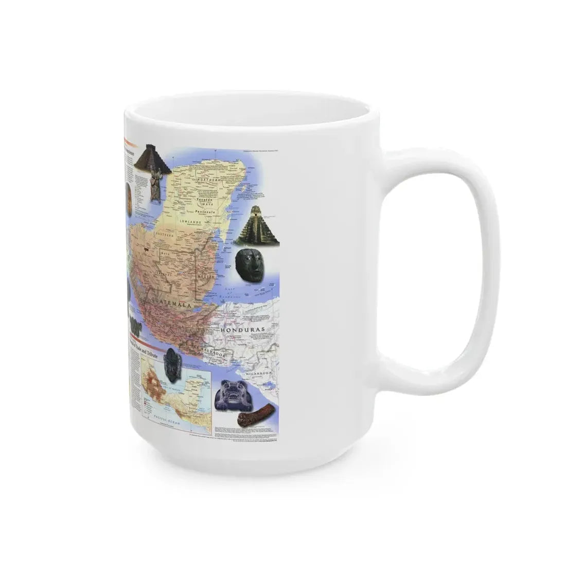 North America - Ancient Mesoamerica (1997) (Map) White Coffee Mug - Go Mug Yourself