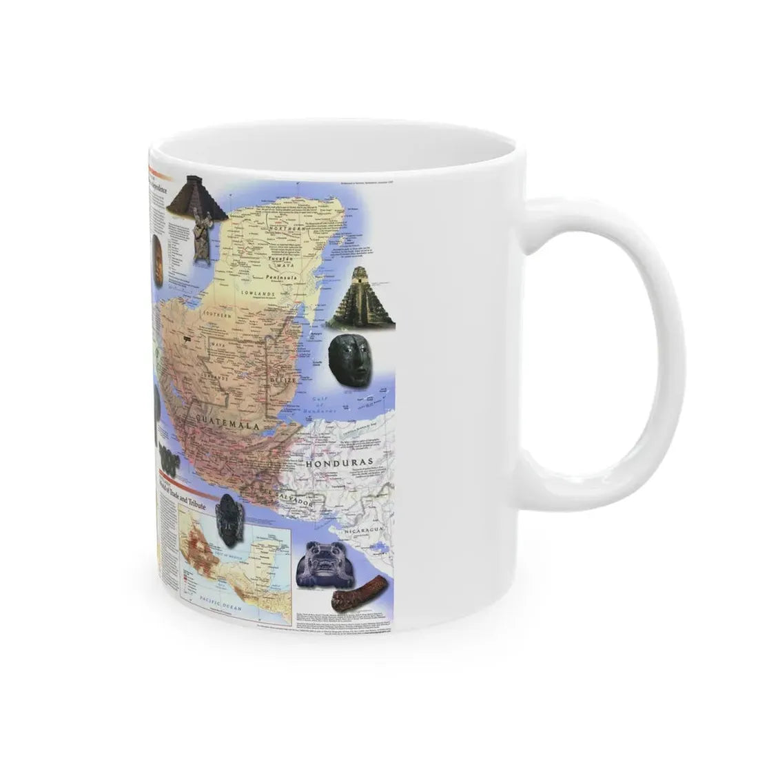 North America - Ancient Mesoamerica (1997) (Map) White Coffee Mug - Go Mug Yourself
