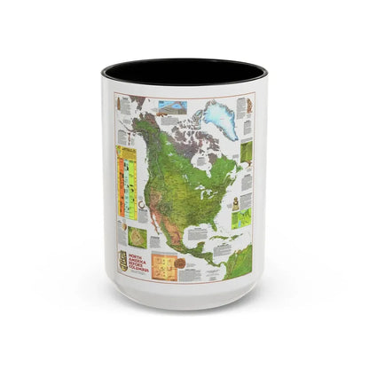 North America - Before Columbus (1972) (Map) Accent Coffee Mug 15oz Black - Go Mug Yourself
