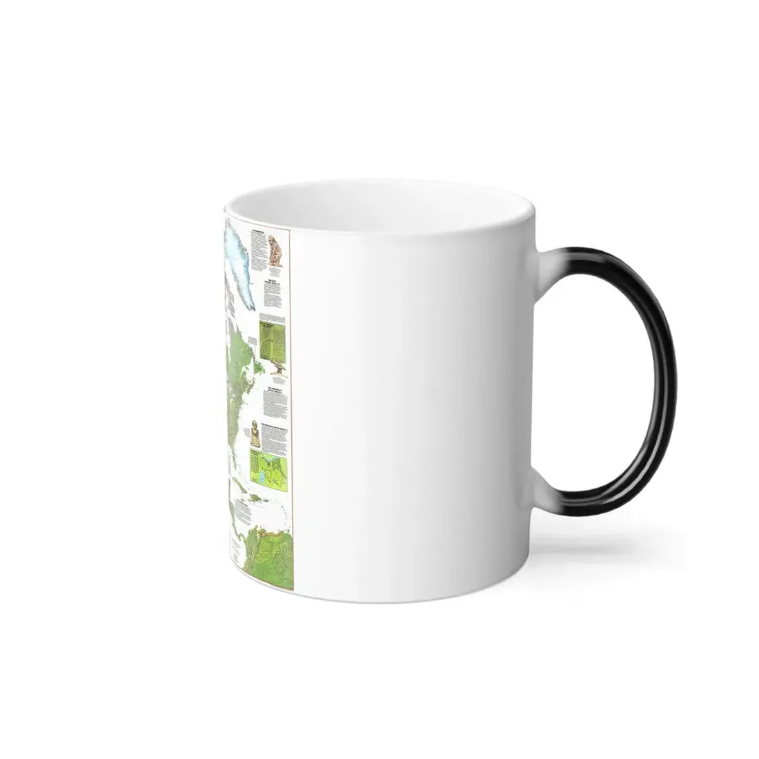 North America - Before Columbus (1972) (Map) Color Changing Mug 11oz - Go Mug Yourself