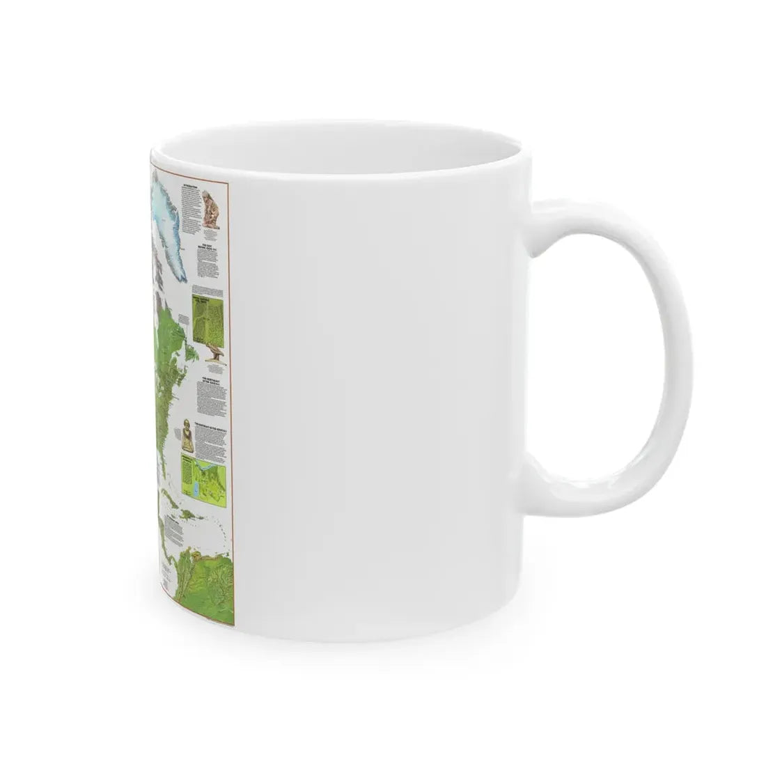North America - Before Columbus (1972) (Map) White Coffee Mug - Go Mug Yourself