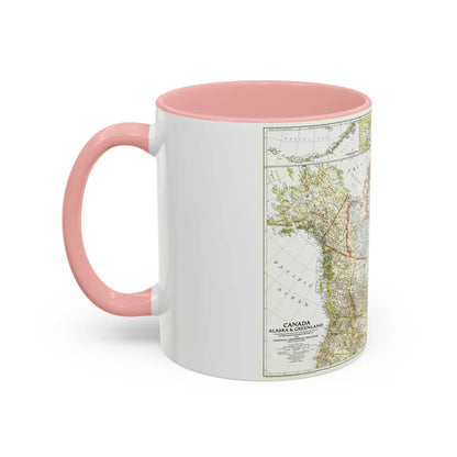 North America - Canada, Alaska, Greenland (1947) (Map) Accent Coffee Mug - Go Mug Yourself