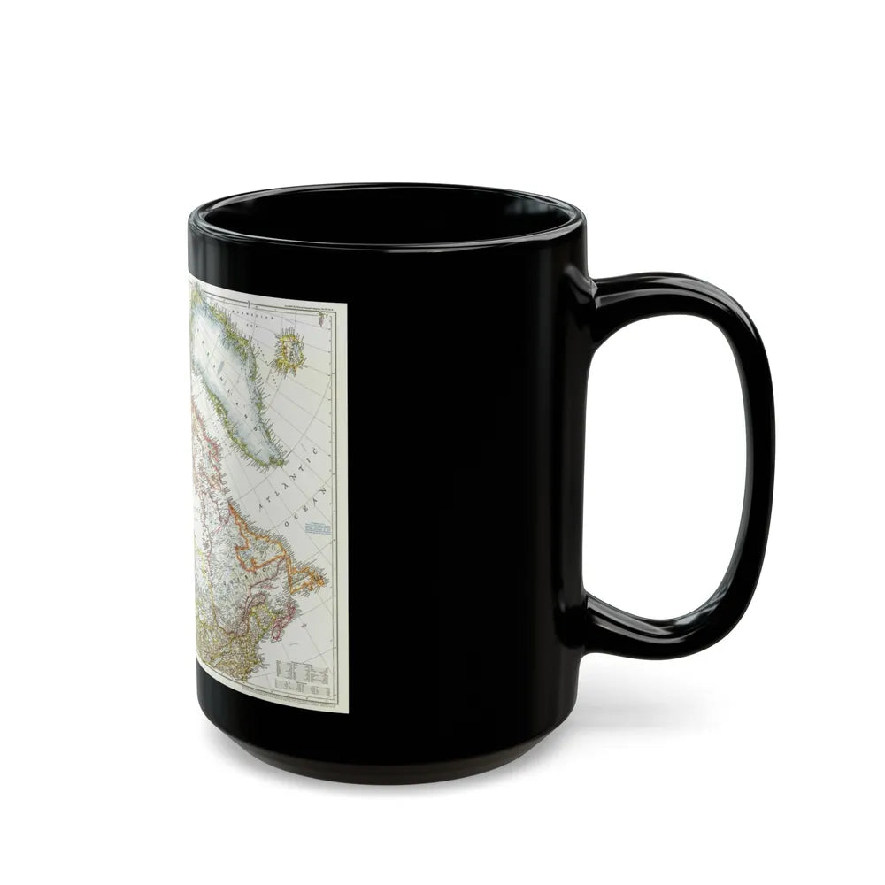 North America - Canada, Alaska, Greenland (1947) (Map) Black Coffee Mug-Go Mug Yourself