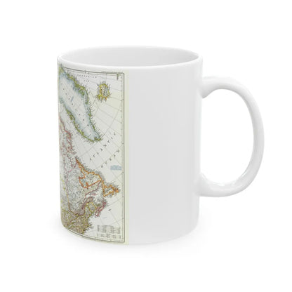 North America - Canada, Alaska, Greenland (1947) (Map) White Coffee Mug-Go Mug Yourself