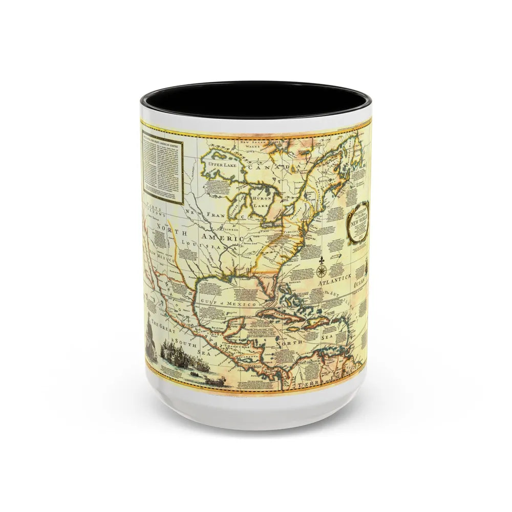 North America - Colonization and Trade (1977) (Map) Accent Coffee Mug 15oz Black - Go Mug Yourself