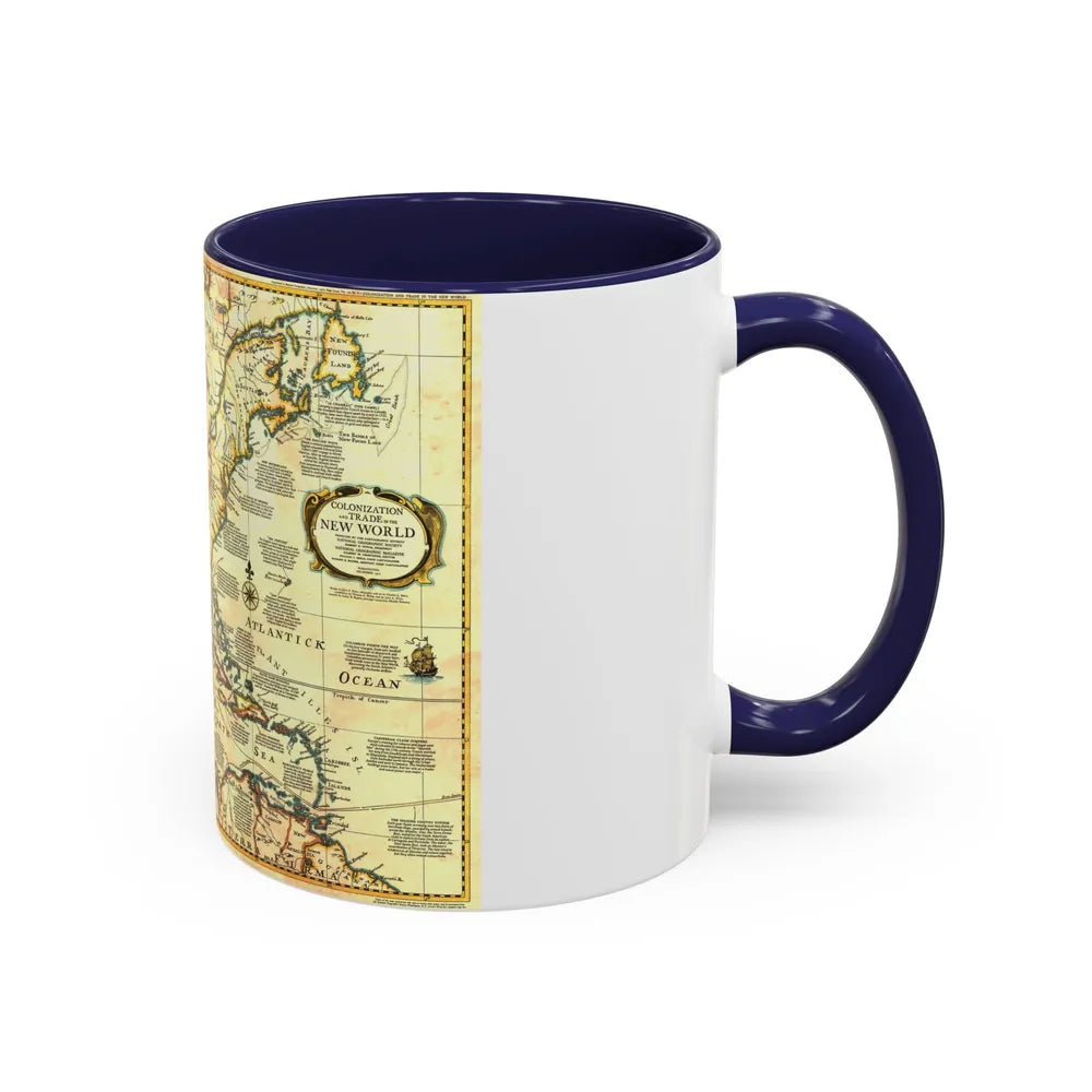 North America - Colonization and Trade (1977) (Map) Accent Coffee Mug - Go Mug Yourself