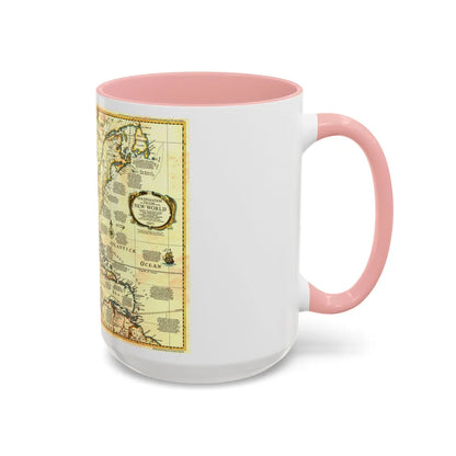 North America - Colonization and Trade (1977) (Map) Accent Coffee Mug - Go Mug Yourself