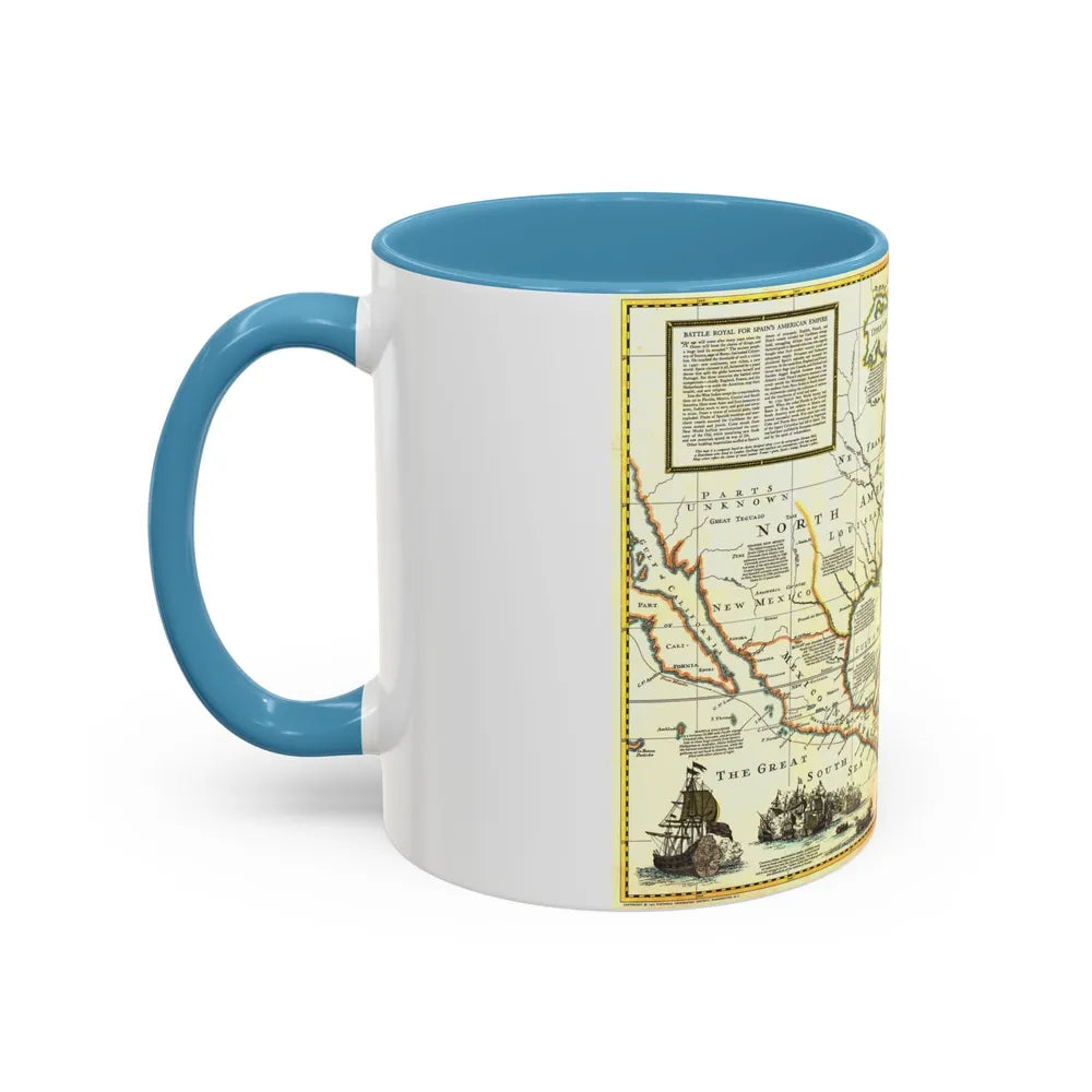 North America - Colonization and Trade (1977) (Map) Accent Coffee Mug - Go Mug Yourself