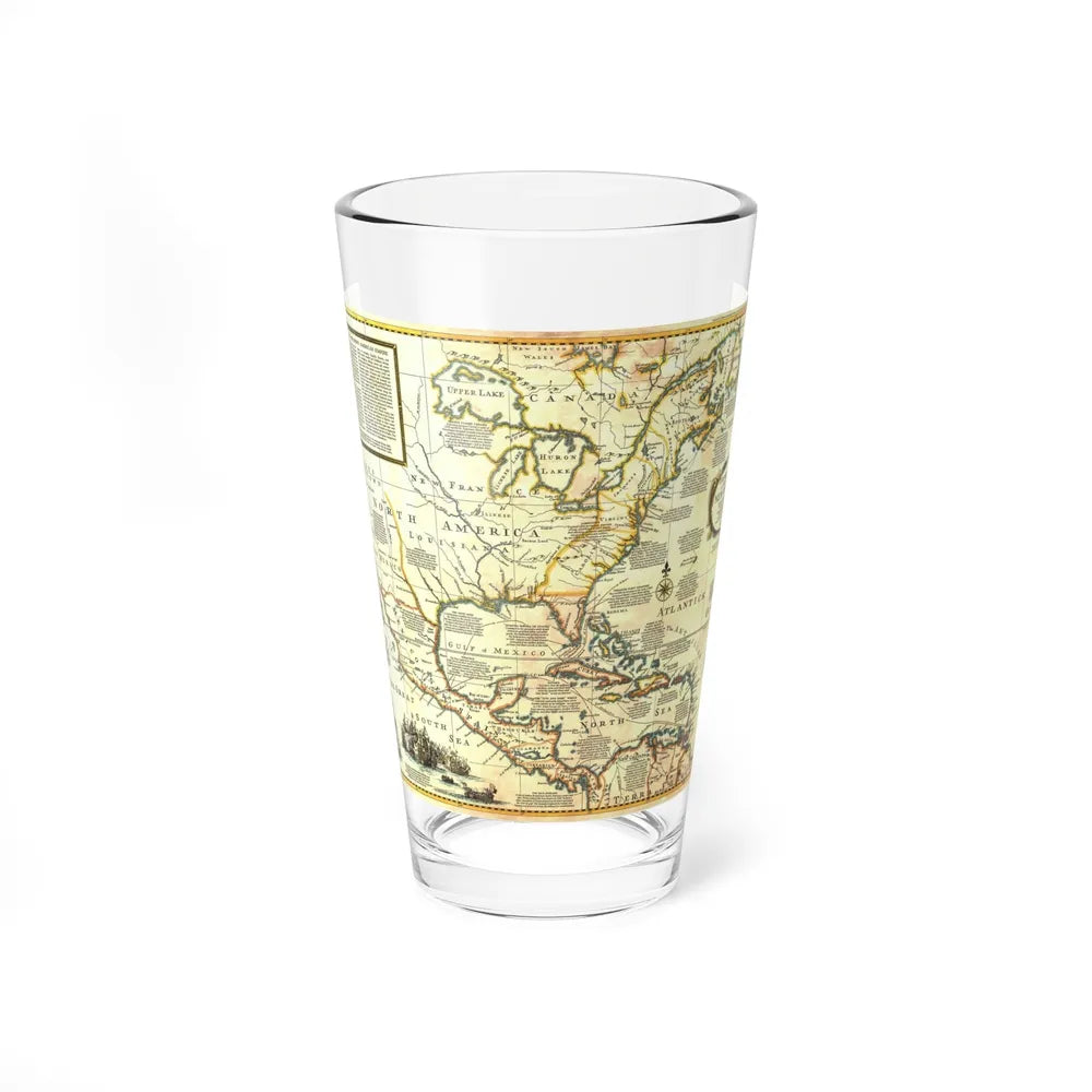 North America - Colonization and Trade (1977) (Map) Pint Glass 16oz-16oz-Go Mug Yourself