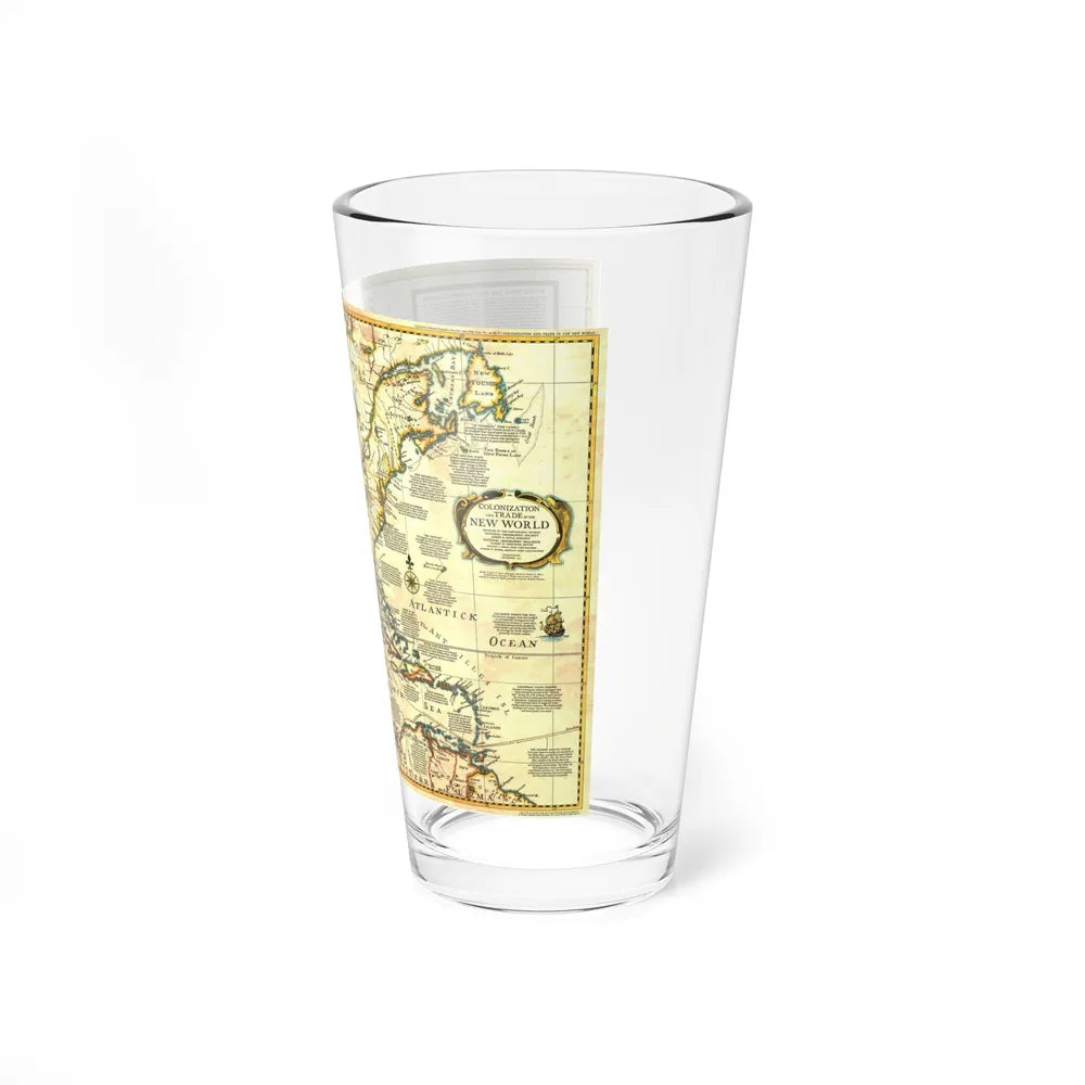 North America - Colonization and Trade (1977) (Map) Pint Glass 16oz-Go Mug Yourself