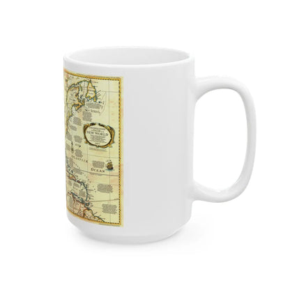 North America - Colonization and Trade (1977) (Map) White Coffee Mug-Go Mug Yourself