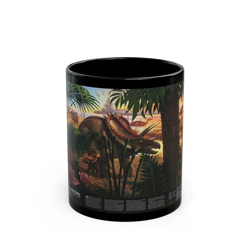 North America - Dawn on the Delta- 74mya (1993) (Map) Black Coffee Mug-11oz-Go Mug Yourself