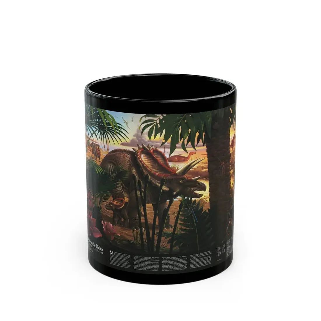 North America - Dawn on the Delta- 74mya (1993) (Map) Black Coffee Mug 11oz - Go Mug Yourself