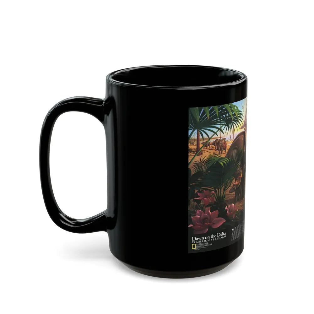 North America - Dawn on the Delta- 74mya (1993) (Map) Black Coffee Mug-Go Mug Yourself