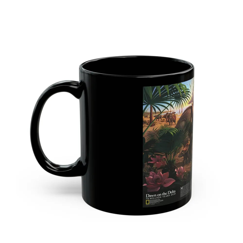 North America - Dawn on the Delta- 74mya (1993) (Map) Black Coffee Mug-Go Mug Yourself