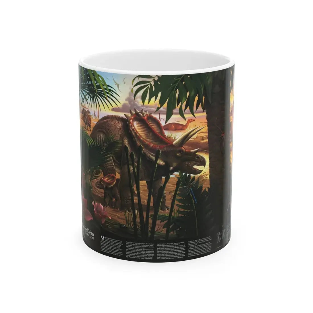 North America - Dawn on the Delta- 74mya (1993) (Map) White Coffee Mug 11oz - Go Mug Yourself