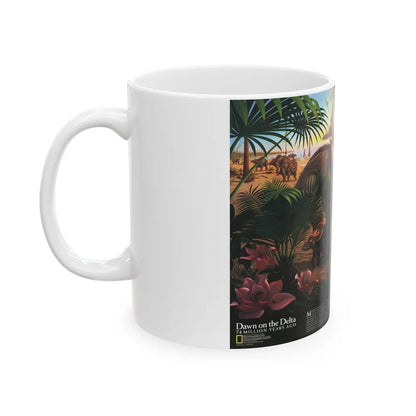 North America - Dawn on the Delta- 74mya (1993) (Map) White Coffee Mug-Go Mug Yourself