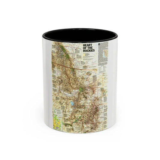 North America - Heart of the Rockies (1995) (Map) Accent Coffee Mug 11oz Black - Go Mug Yourself