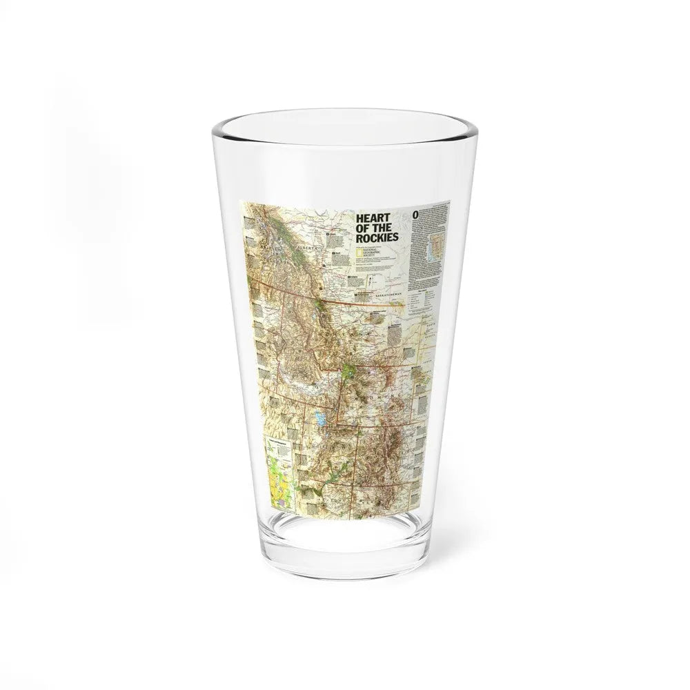 North America - Heart of the Rockies (1995) (Map) Pint Glass 16oz-16oz-Go Mug Yourself