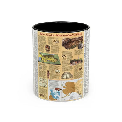 North America - Indian America - What You Can Visit Today (1991) (Map) Accent Coffee Mug 11oz Black - Go Mug Yourself