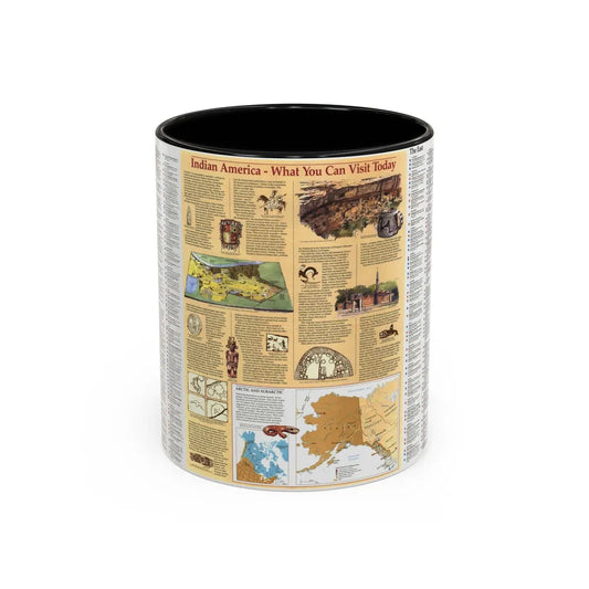 North America - Indian America - What You Can Visit Today (1991) (Map) Accent Coffee Mug 11oz Black - Go Mug Yourself