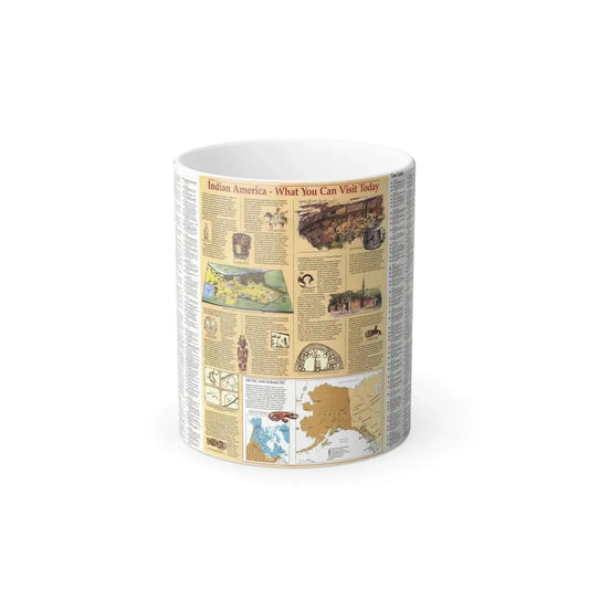 North America - Indian America - What You Can Visit Today (1991) (Map) Color Changing Mug 11oz Default Title - Go Mug Yourself