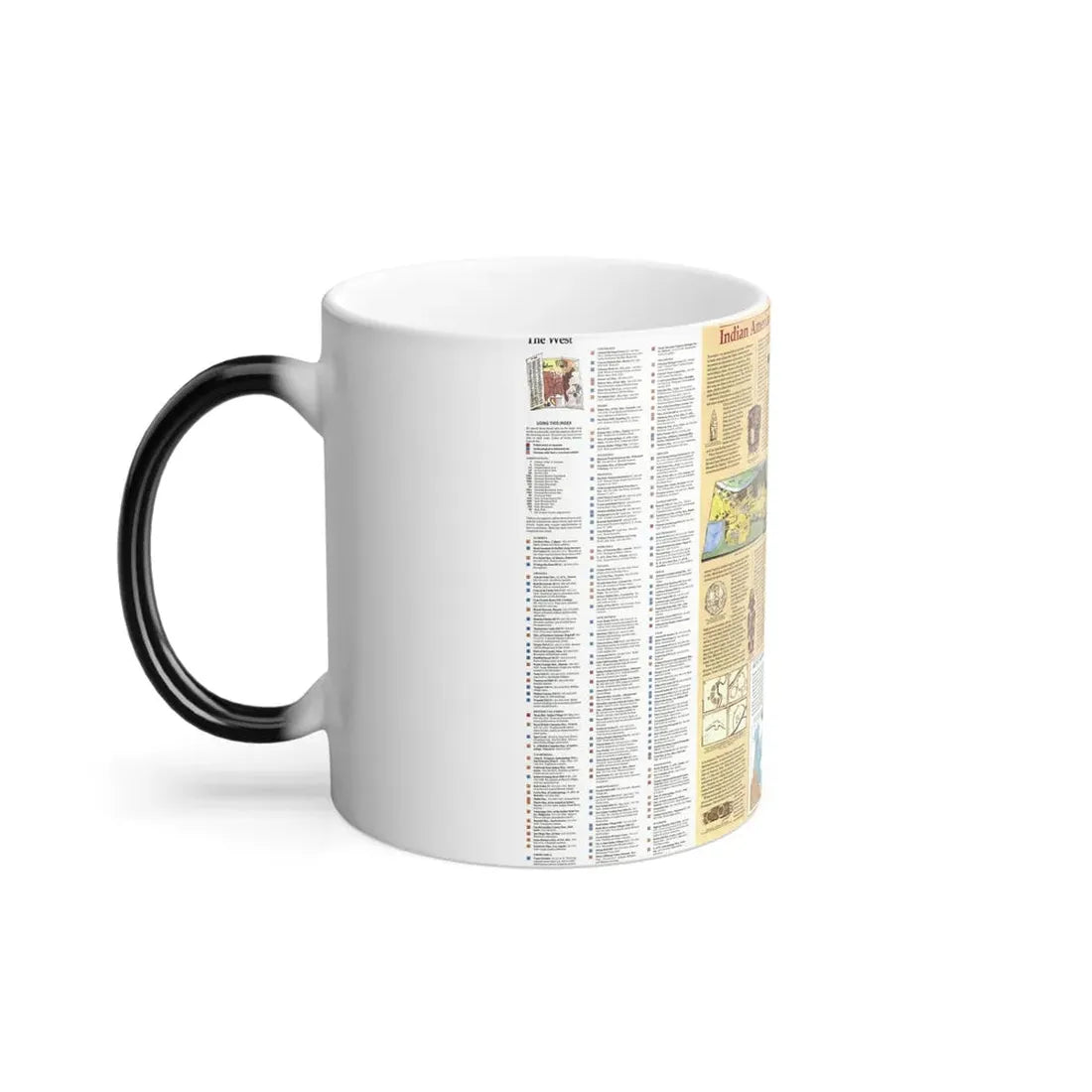 North America - Indian America - What You Can Visit Today (1991) (Map) Color Changing Mug 11oz - Go Mug Yourself
