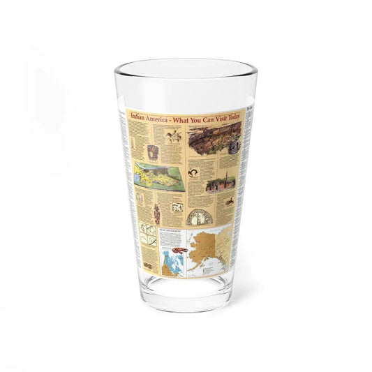 North America - Indian America - What You Can Visit Today (1991) (Map) Pint Glass 16oz-16oz-Go Mug Yourself