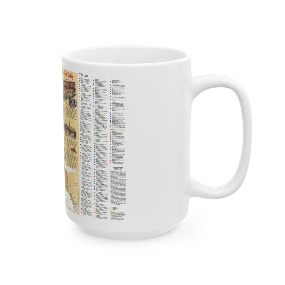 North America - Indian America - What You Can Visit Today (1991) (Map) White Coffee Mug-Go Mug Yourself