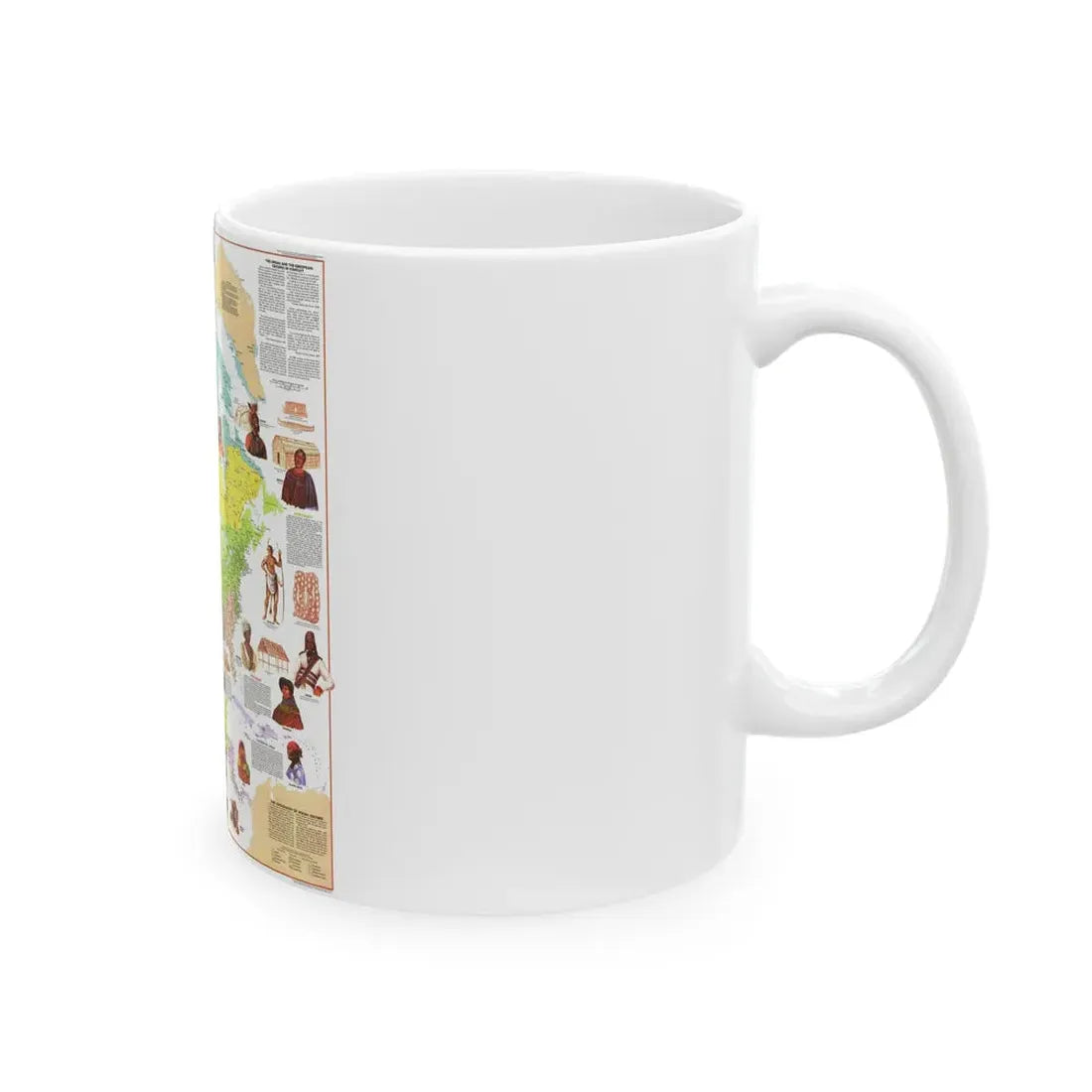 North America - Indians of (1973) (Map) White Coffee Mug - Go Mug Yourself