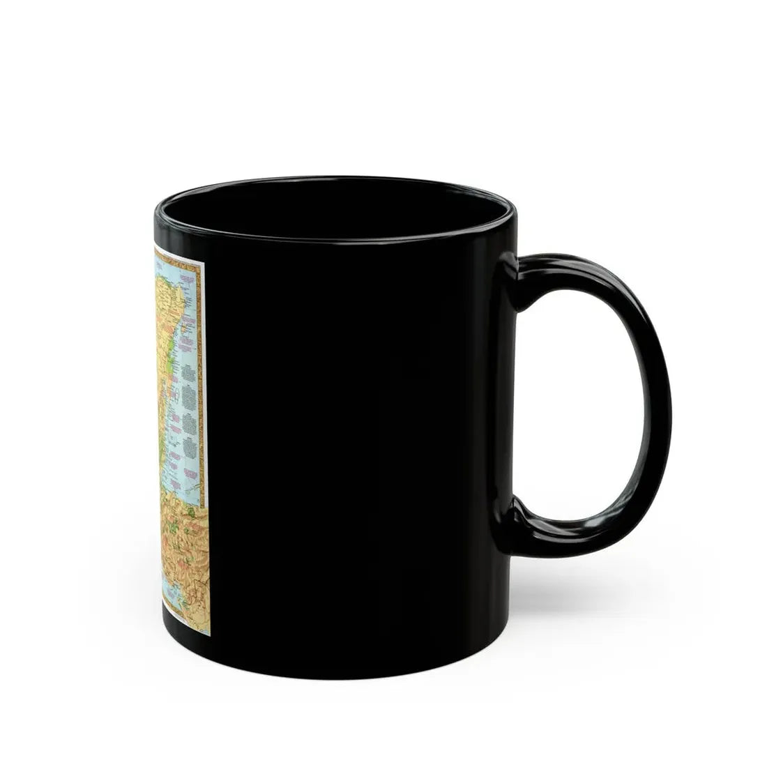 North America - Land of the Maya, A Traveller's Map (1990) (Map) Black Coffee Mug - Go Mug Yourself