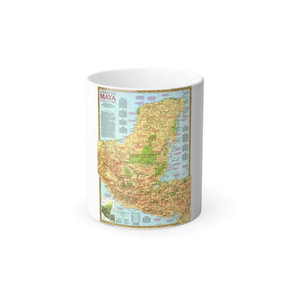 North America - Land of the Maya, A Traveller's Map (1990) (Map) Color Changing Mug 11oz Default Title - Go Mug Yourself