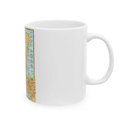 North America - Land of the Maya, A Traveller's Map (1990) (Map) White Coffee Mug - Go Mug Yourself