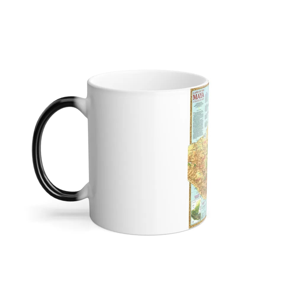 North America - Land of the Maya, A Traveller's Map (1990) (Map) Color Changing Mug 11oz-Go Mug Yourself