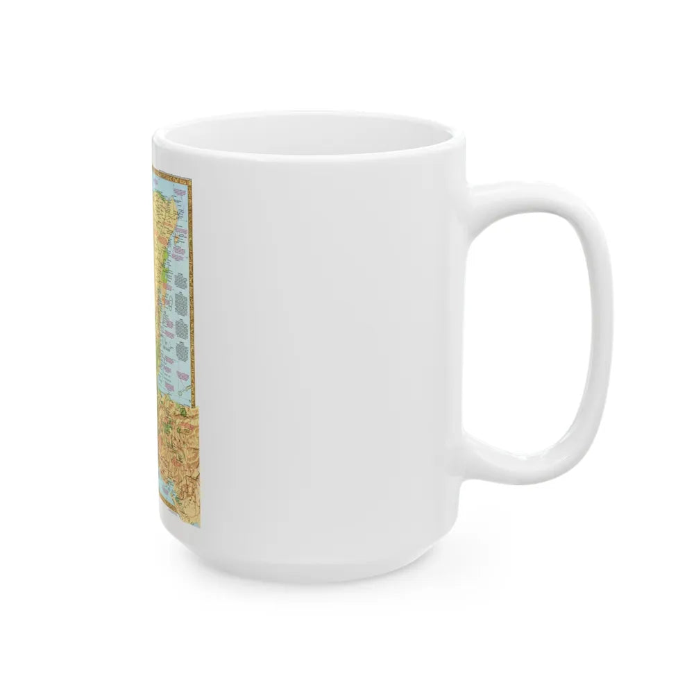 North America - Land of the Maya, A Traveller's Map (1990) (Map) White Coffee Mug-Go Mug Yourself