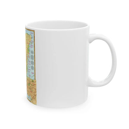 North America - Land of the Maya, A Traveller's Map (1990) (Map) White Coffee Mug-Go Mug Yourself