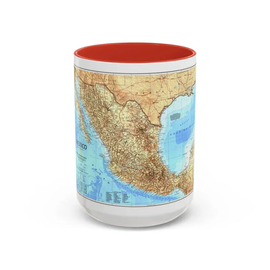 North America - Mexico (1994) (Map) Accent Coffee Mug 15oz Red - Go Mug Yourself