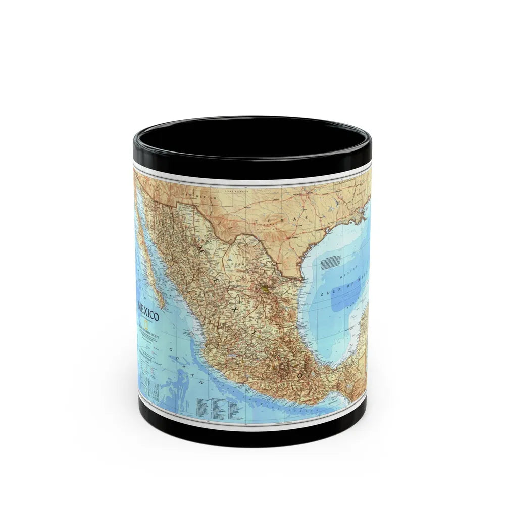 North America - Mexico (1994) (Map) Black Coffee Mug-11oz-Go Mug Yourself