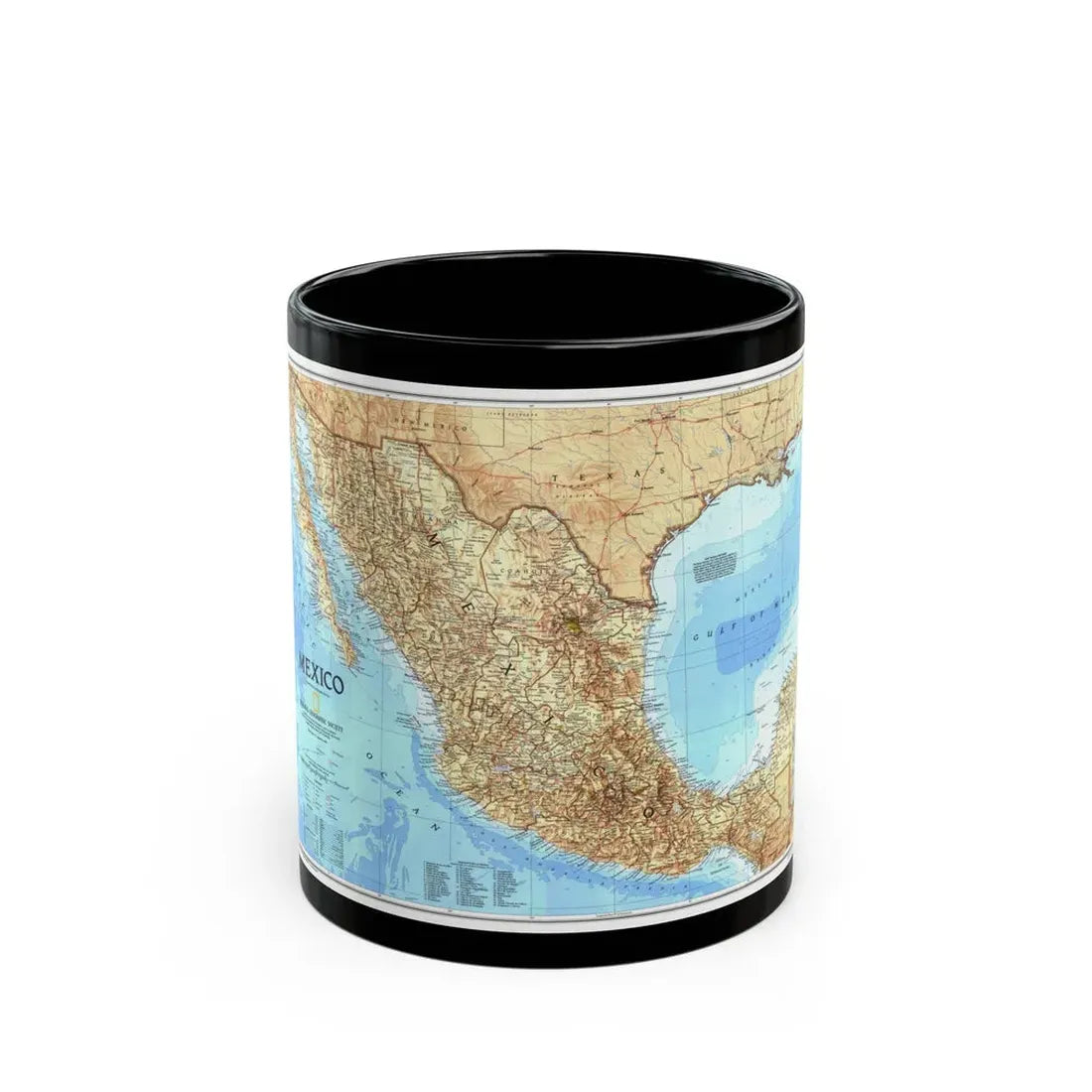North America - Mexico (1994) (Map) Black Coffee Mug 11oz - Go Mug Yourself